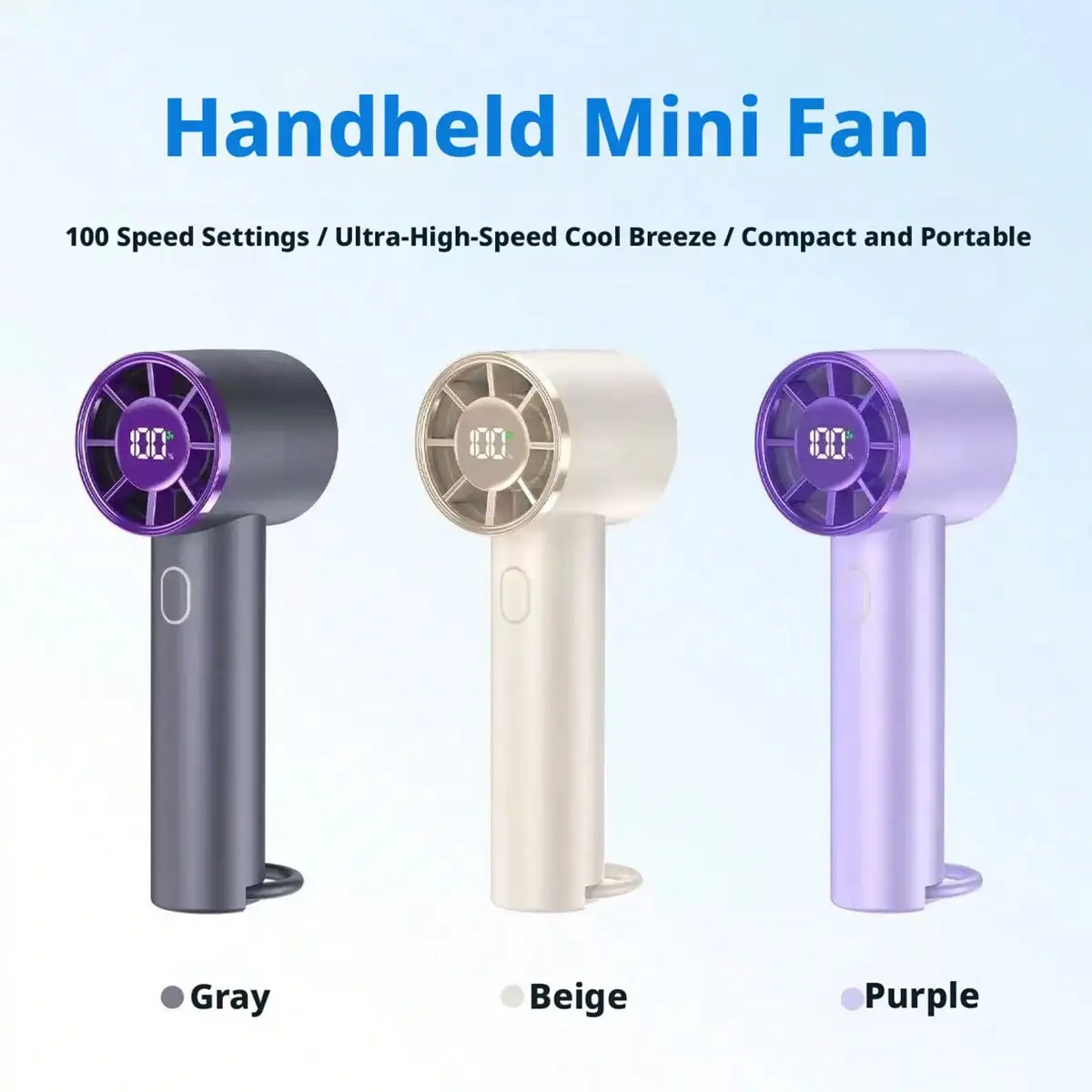 T-29 Solid Color LED Display Freestanding Portable USB Rechargeable Mini Fan With Hook, Long Battery Life, Suitable For Summer O
T-29 Solid Color LED Display Freestanding Portable USB Rechargeable Mini Fan With Hook, Long Battery Life, Suitable For Summer O