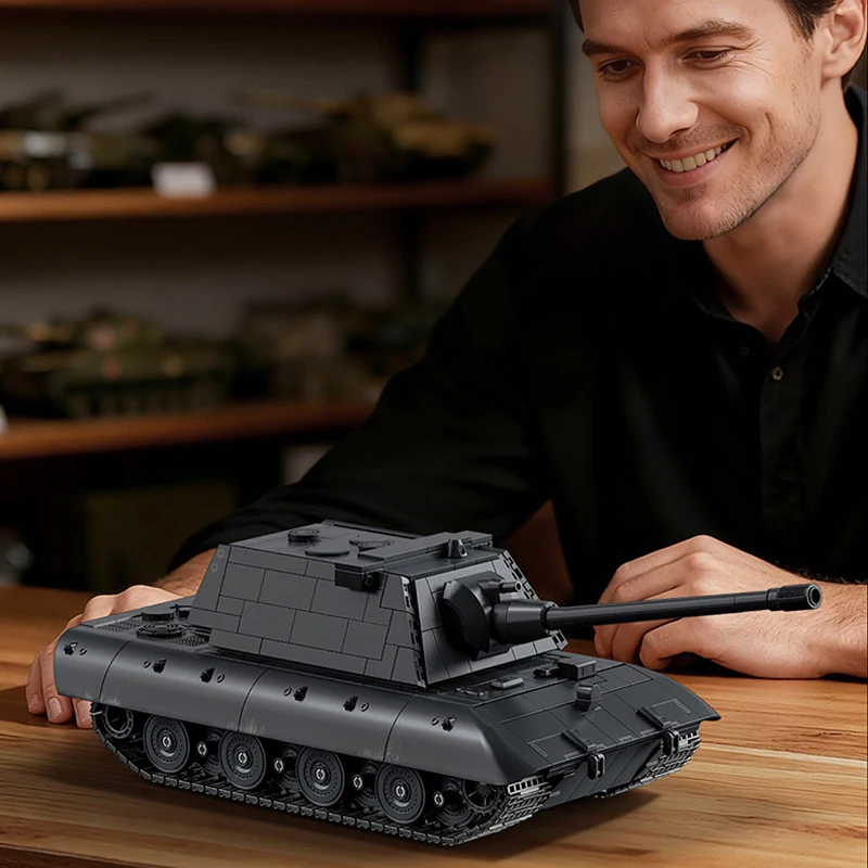 IN STOCK MOC Ww2 Military E-100 Heavy Tank Building Blocks Bricks Assembling Model Children's Toys Christmas Gift Set
IN STOCK MOC Ww2 Military E-100 Heavy Tank Building Blocks Bricks Assembling Model Children's Toys Christmas Gift Set