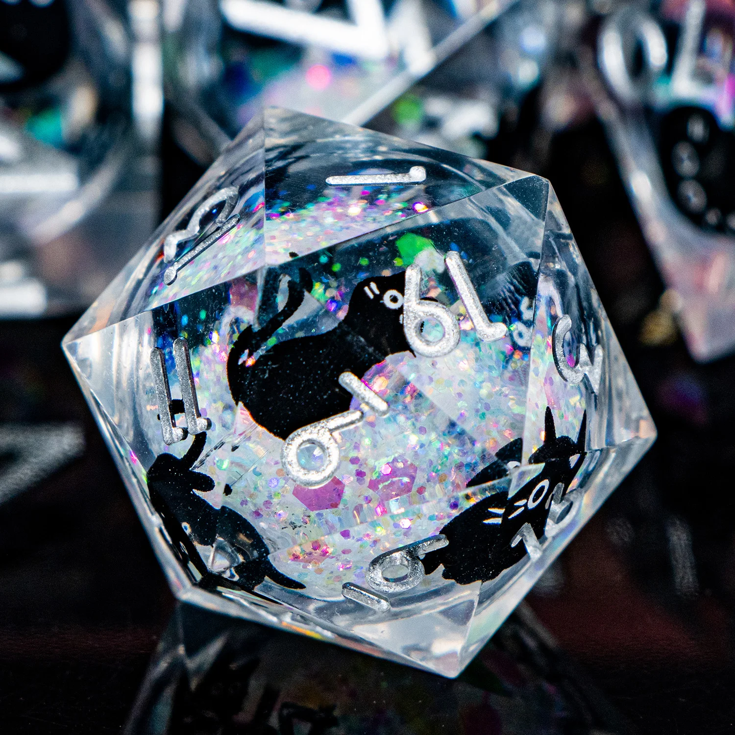 Black Cat D and D Dungeon and Dragon Pathfinder Liquid Flow Core Dice Set RPG Polyhedral White Liquid Dnd Resin Sharp Edge Dice
Black Cat D and D Dungeon and Dragon Pathfinder Liquid Flow Core Dice Set RPG Polyhedral White Liquid Dnd Resin Sharp Edge Dice