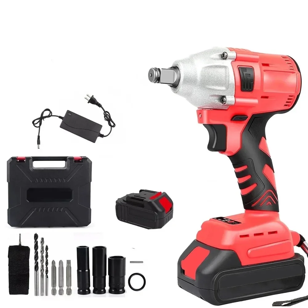 Cordless Impact Wrench, 740 Ft-lbs Max Torque, 1/2" Impact Gun, High Efficiency Brushless Motor, with Fast Charger and Battery
Cordless Impact Wrench, 740 Ft-lbs Max Torque, 1/2" Impact Gun, High Efficiency Brushless Motor, with Fast Charger and Battery
