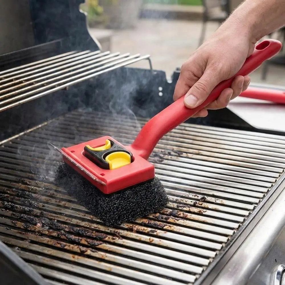 Stainless Steel BBQ Grill Cleaning Brush Handheld Replaceable Pads Safe Grill Grate Scrubber Efficient Detachable
Stainless Steel BBQ Grill Cleaning Brush Handheld Replaceable Pads Safe Grill Grate Scrubber Efficient Detachable