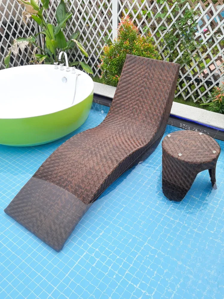 Outdoor lounge chair, courtyard beach chair, swimming pool, plastic bed, sun protection, waterproof rattan chair
Outdoor lounge chair, courtyard beach chair, swimming pool, plastic bed, sun protection, waterproof rattan chair