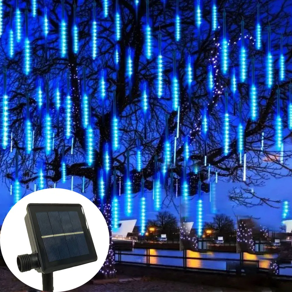 8 Tubes Christmas Decoration Solar Meteor Shower Light 30/50CM LED String Light Garlands for Wedding Garden Fairy Holiday Light
8 Tubes Christmas Decoration Solar Meteor Shower Light 30/50CM LED String Light Garlands for Wedding Garden Fairy Holiday Light