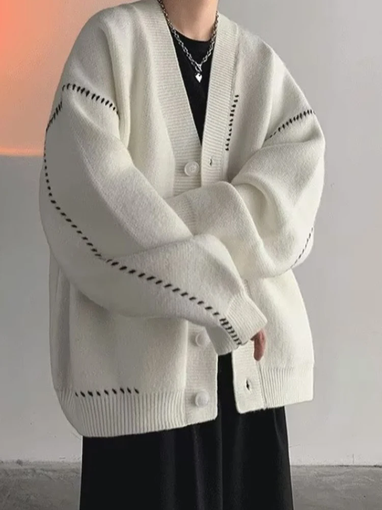2024 Men Autumn Winter Retro Loose Cardigan Overcoats Mens V-neck Thick Warm Sweater Coats Male Long Sleeve Knit Jackets S496
2024 Men Autumn Winter Retro Loose Cardigan Overcoats Mens V-neck Thick Warm Sweater Coats Male Long Sleeve Knit Jackets S496