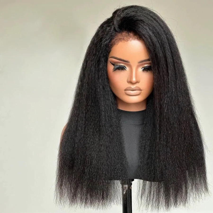 Long Soft 26Inch 180Density Yaki Kinky Straight Natural Black Deep Lace Front Wig For Women Babyhair Glueless Preplucked Daily
Long Soft 26Inch 180Density Yaki Kinky Straight Natural Black Deep Lace Front Wig For Women Babyhair Glueless Preplucked Daily
