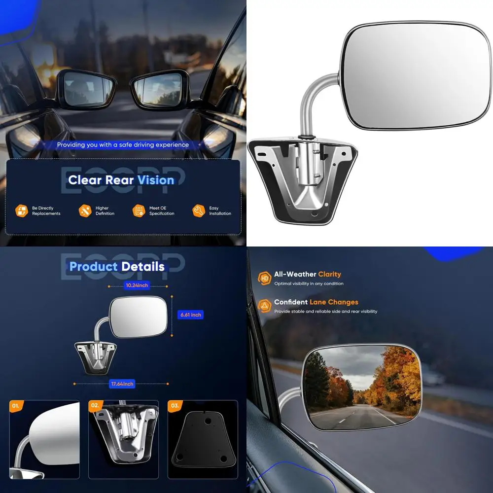 Pair Set Fit for 1973-91 Chevy/Chevy GMC Jimmy Suburban C10 20 30/C/K1500 2500 3500/C15 25 35 Manual Stainless Mount Folding Chr
Pair Set Fit for 1973-91 Chevy/Chevy GMC Jimmy Suburban C10 20 30/C/K1500 2500 3500/C15 25 35 Manual Stainless Mount Folding Chr