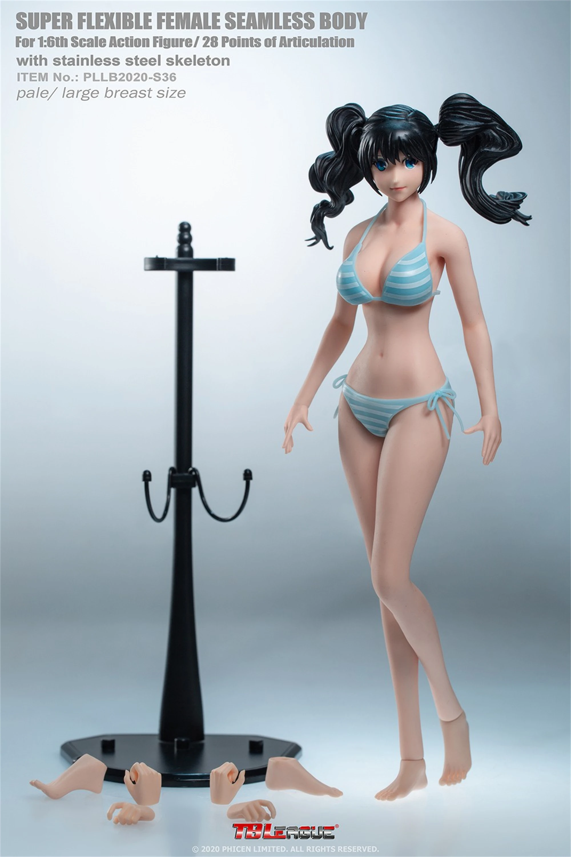 TBLeague PLLB2020-S36 1/6 Seamless 2-D World Girl Body Pale Skin Flexible Anime Action Figure With Head Sculpt
TBLeague PLLB2020-S36 1/6 Seamless 2-D World Girl Body Pale Skin Flexible Anime Action Figure With Head Sculpt