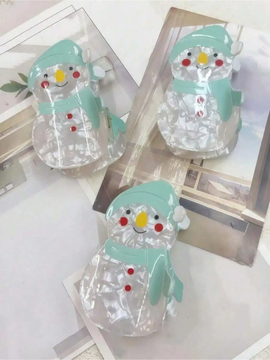 Womens Cute Christmas Snowman Hair Claw Clip For Half-Up Hairstyle Festive Accessory
Womens Cute Christmas Snowman Hair Claw Clip For Half-Up Hairstyle Festive Accessory