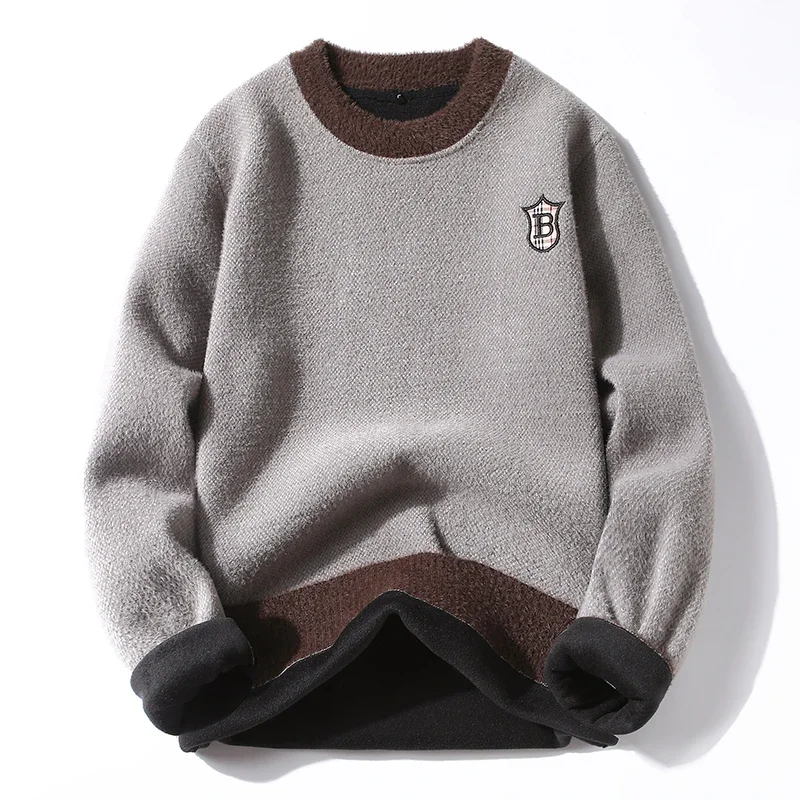 LIBIELIY Fashion Thickened Sweater Men Contrast Embroidery Pullover Men's Winter Clothes Elegant Luxury Brand Fashion Knitted Sw
LIBIELIY Fashion Thickened Sweater Men Contrast Embroidery Pullover Men's Winter Clothes Elegant Luxury Brand Fashion Knitted Sw