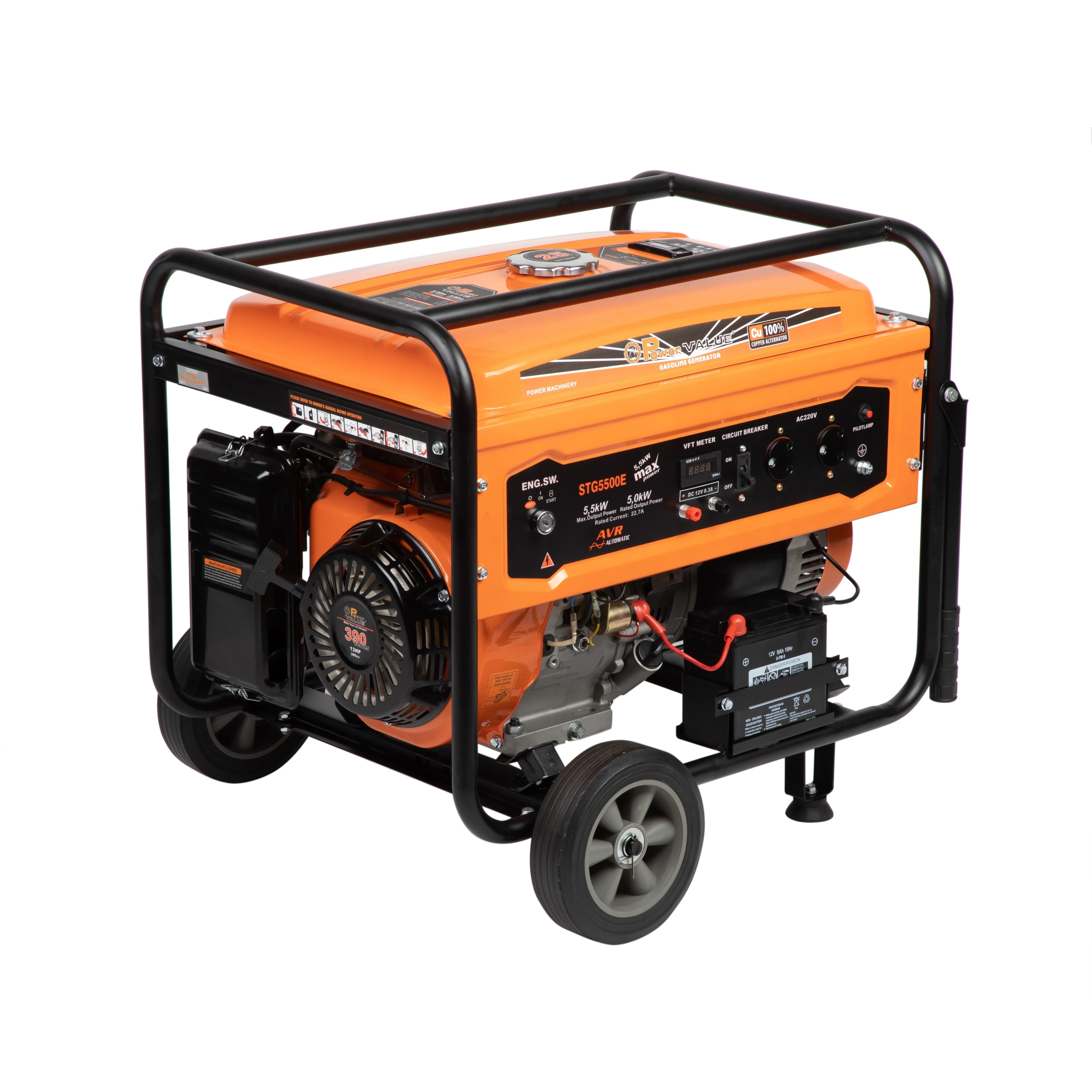 【Hot】Power Value 5500W 5.5kw 5.5kva -oline Generator, 220v Portable Generator with Battery and Wheel
【Hot】Power Value 5500W 5.5kw 5.5kva -oline Generator, 220v Portable Generator with Battery and Wheel