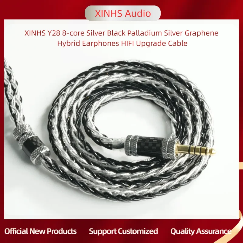 XINHS Y28 8-core Silver Black Palladium Silver Graphene Hybrid Earphones HIFI Upgrade Cable 0.78 2pin/HD650/IE900/MMCX
XINHS Y28 8-core Silver Black Palladium Silver Graphene Hybrid Earphones HIFI Upgrade Cable 0.78 2pin/HD650/IE900/MMCX