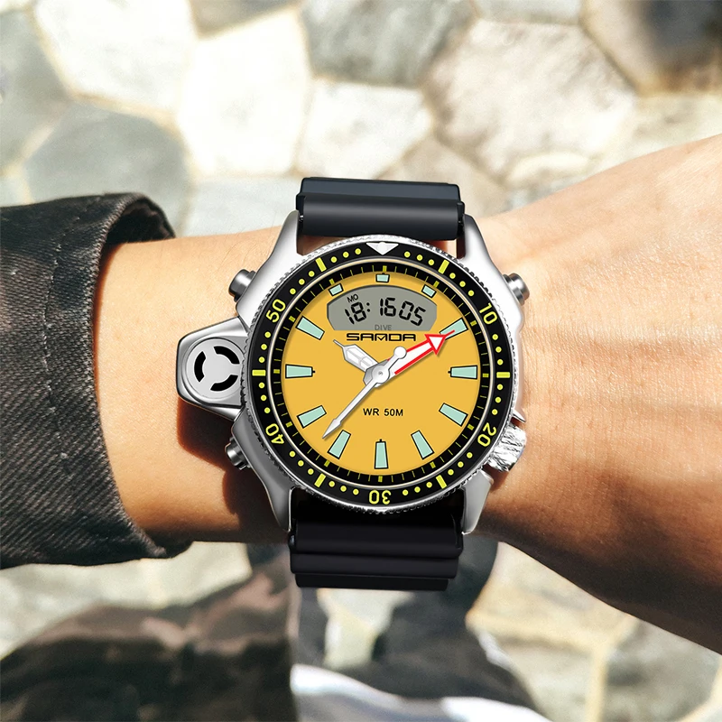 Multifunctional Sports Men's Watch Analog LED Display Watches Men Military Quartz Electronic Wristwatch Man Relogio Masculino
Multifunctional Sports Men's Watch Analog LED Display Watches Men Military Quartz Electronic Wristwatch Man Relogio Masculino