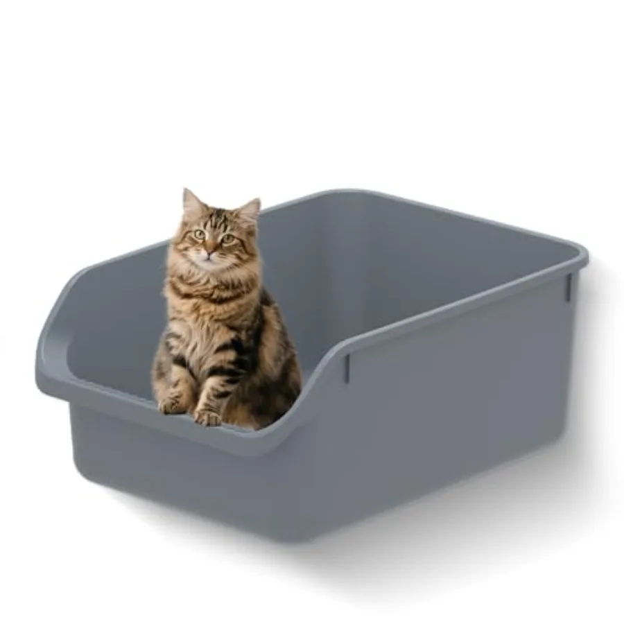 Large Cat Litter Box with High Sides, Durable Open Top Cat Litter Pan for Kitty, Plastic Indoor Big Cat Box with High Wall, Sen
Large Cat Litter Box with High Sides, Durable Open Top Cat Litter Pan for Kitty, Plastic Indoor Big Cat Box with High Wall, Sen