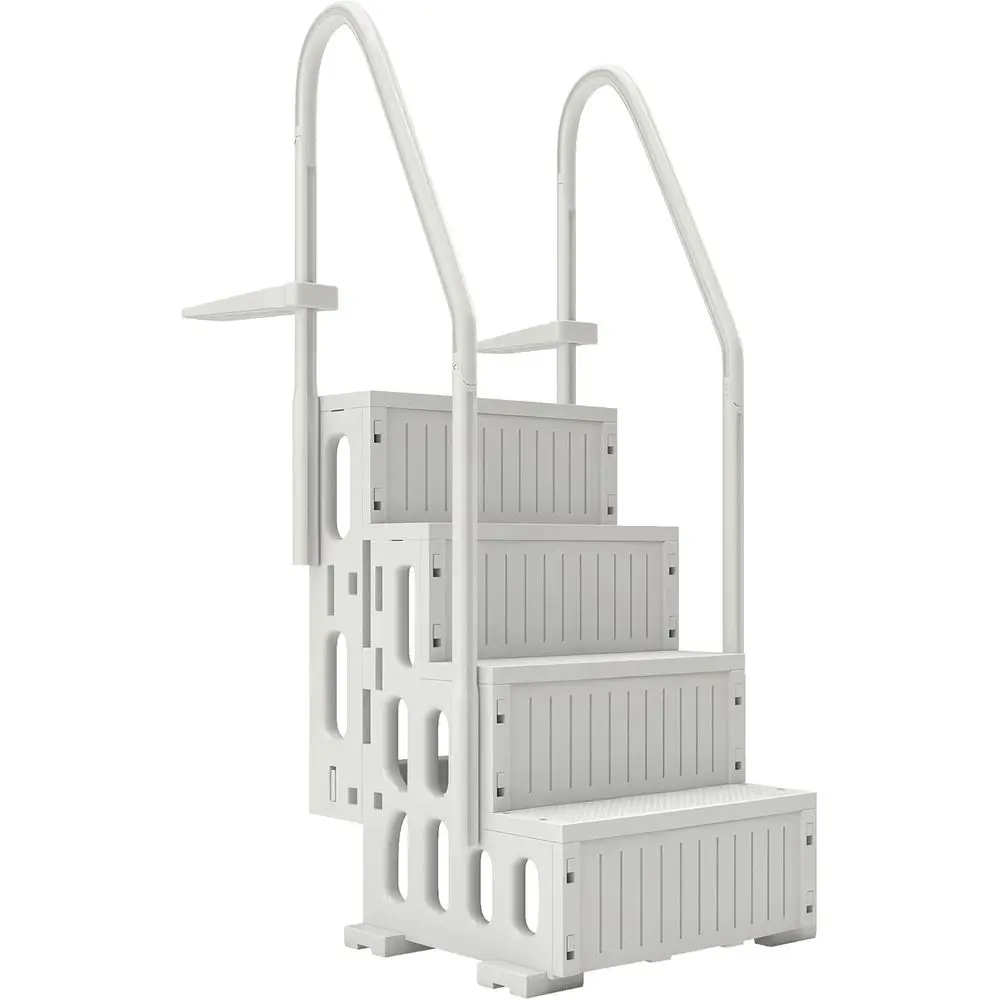 4-Step HDPE Swimming Pool Ladder with Dual Rails and Anti-Slip Steps for Above Ground Pools, Suitable for 46.1-57.9 Walls, Holds
4-Step HDPE Swimming Pool Ladder with Dual Rails and Anti-Slip Steps for Above Ground Pools, Suitable for 46.1-57.9 Walls, Holds