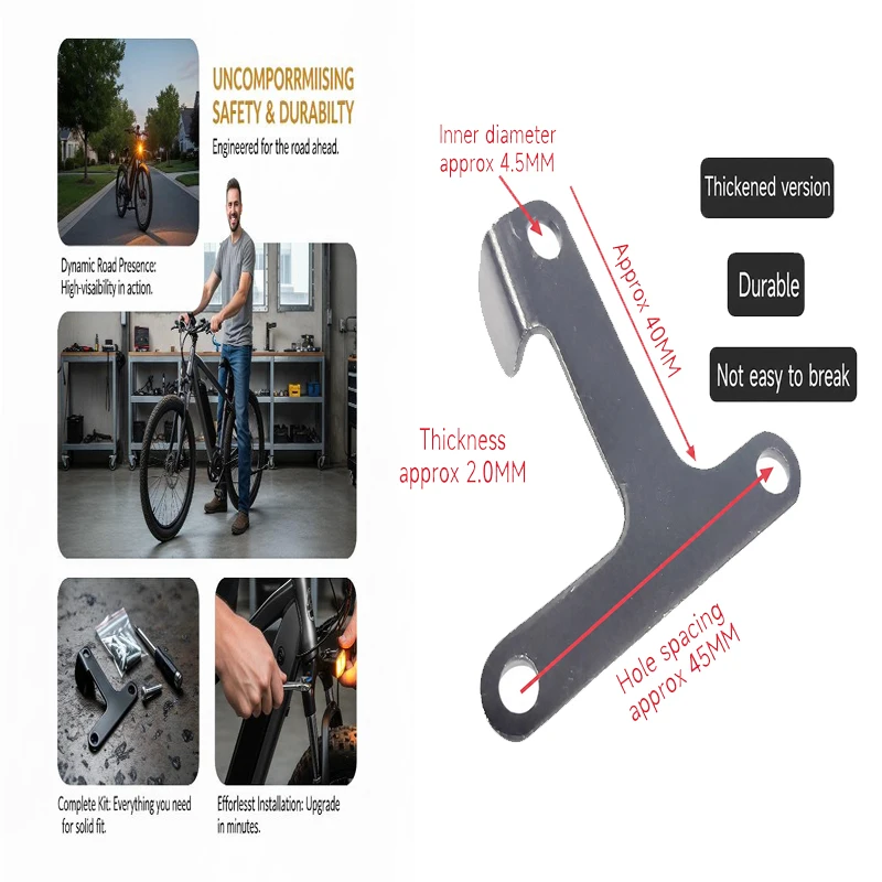 2PCS Black E-bike Accessory Turn Signal Bracket Multi-functional Bike Accessory Bicycle Turn Signal Sturdy Iron Construction
2PCS Black E-bike Accessory Turn Signal Bracket Multi-functional Bike Accessory Bicycle Turn Signal Sturdy Iron Construction