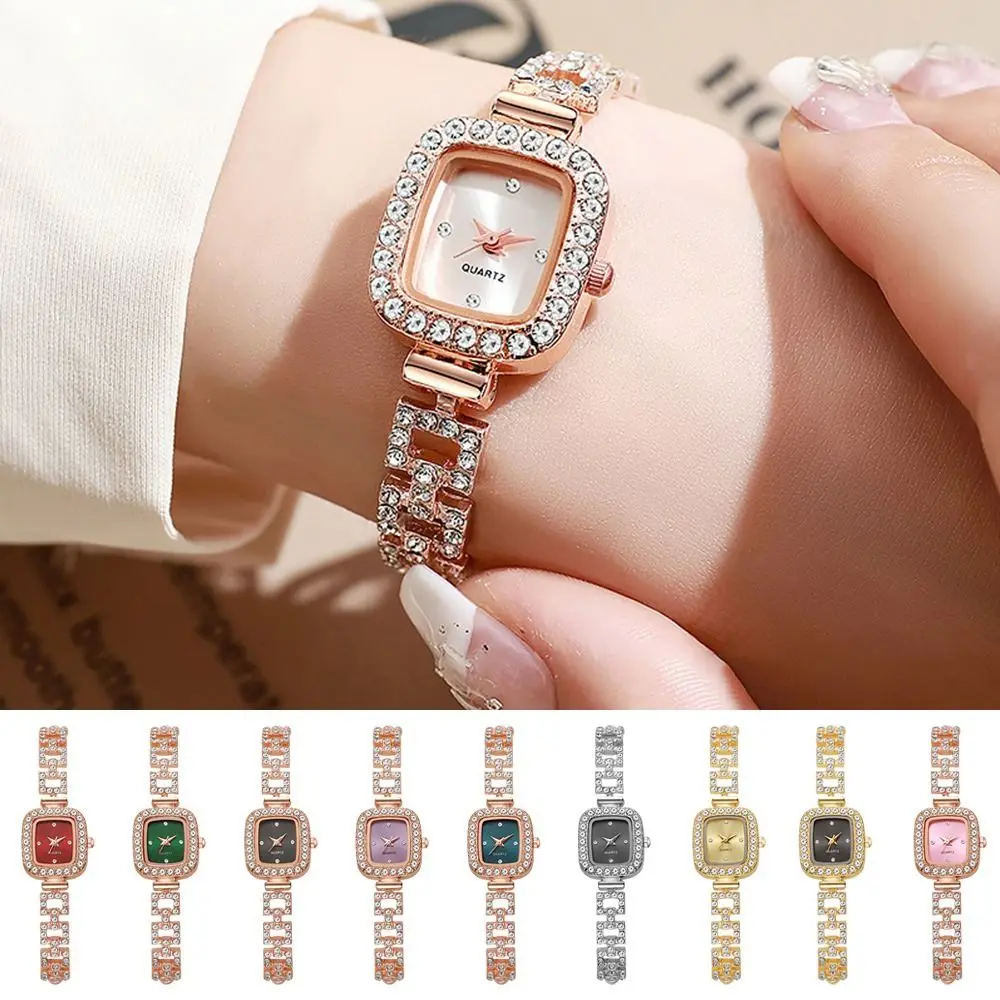 Роскошные женские часы с бриллиантами, инкрустированные бриллиантами, с ремешком-браслетом из страз, квадратный дизайн, кварцевые часы, высокая эстетическая ценность
Роскошные женские часы с бриллиантами, инкрустированные бриллиантами, с ремешком-браслетом из страз, квадратный дизайн, кварцевые часы, высокая эстетическая ценность