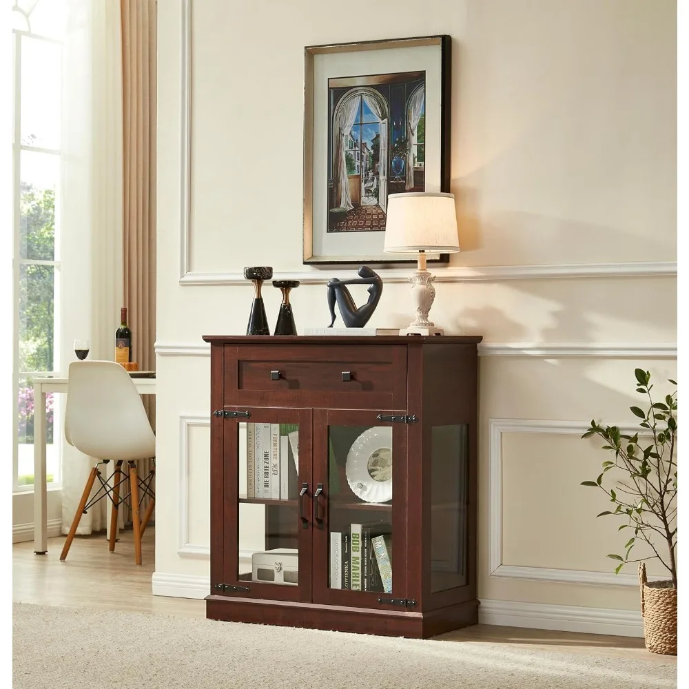 Small Buffet Cabinet with Glass Doors,Wood Coffee bar with Adjustable Shelf,Liquor Cabinet,for Living Room and Dining Room, 2 Do
Small Buffet Cabinet with Glass Doors,Wood Coffee bar with Adjustable Shelf,Liquor Cabinet,for Living Room and Dining Room, 2 Do