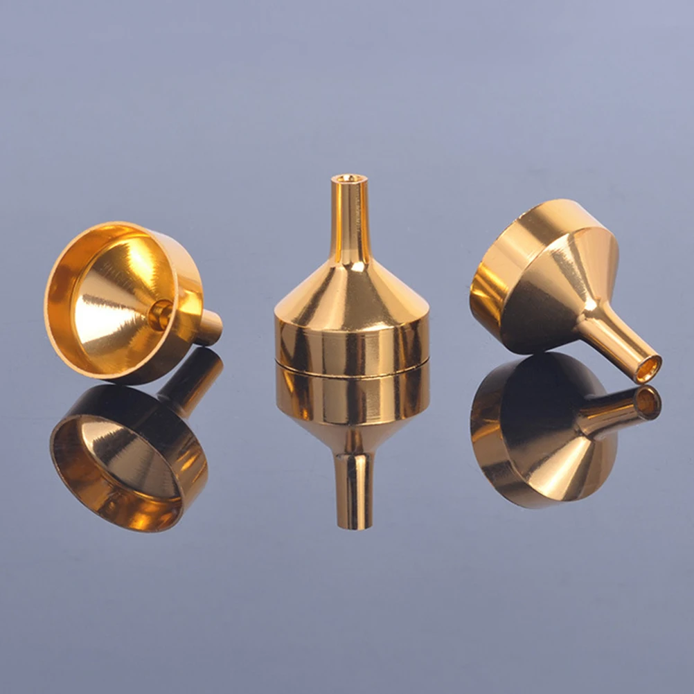 15pcs Mini Funnel Small Metal Funnels for Bottles Essential Oil Filling Golden Tiny Funnels Long Service Kitchen Bar
15pcs Mini Funnel Small Metal Funnels for Bottles Essential Oil Filling Golden Tiny Funnels Long Service Kitchen Bar