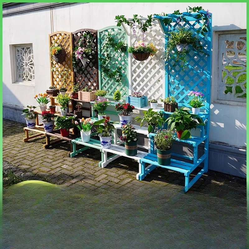 Anticorrosive wood courtyard balcony flower stand shelf Solid wood floor-to-ceiling multi-layer flower rack Succulent green plan
Anticorrosive wood courtyard balcony flower stand shelf Solid wood floor-to-ceiling multi-layer flower rack Succulent green plan