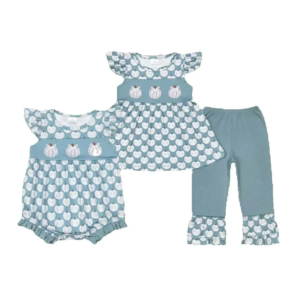 Baby kids clothing Sibling summer girls Baby Girls Green Flutter Sleeve Pumpkins Sibling Clothes Sets
Baby kids clothing Sibling summer girls Baby Girls Green Flutter Sleeve Pumpkins Sibling Clothes Sets