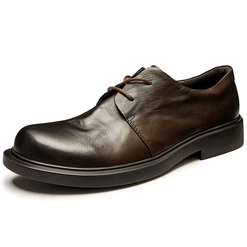 Genuine leather Men's Casual Shoes Business Men's cowhide shoes Low top round toe youth lace up casual leather shoes Non-slip
Genuine leather Men's Casual Shoes Business Men's cowhide shoes Low top round toe youth lace up casual leather shoes Non-slip