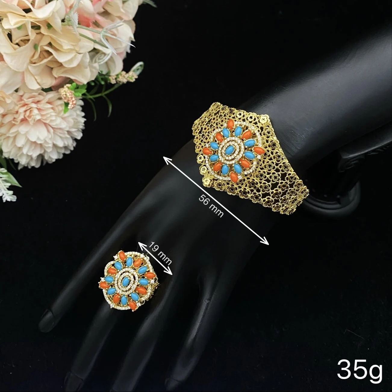 JRH Commuter Open Bangle Ring Set Adjustable Gold Plated Zircon Daily Fashion Women Jewelry Accessories
JRH Commuter Open Bangle Ring Set Adjustable Gold Plated Zircon Daily Fashion Women Jewelry Accessories