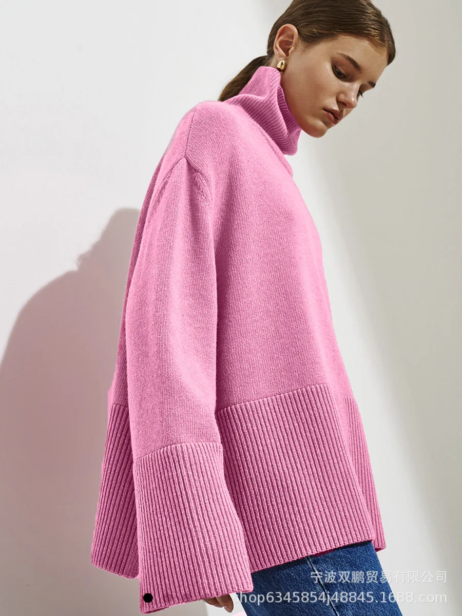 Retro Turtleneck Pullover For Women Casual Solid Color Long-sleeved Knitted Sweater 2025 Winter New Fashion Loose Warm Sweater
Retro Turtleneck Pullover For Women Casual Solid Color Long-sleeved Knitted Sweater 2025 Winter New Fashion Loose Warm Sweater