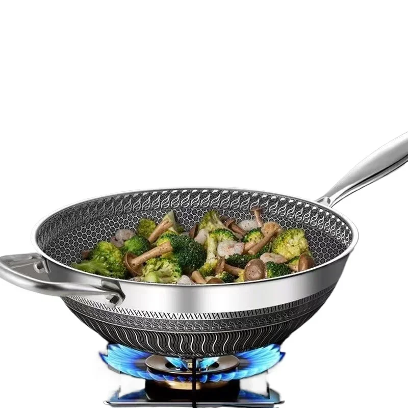 Thickened 316 Stainless Steel Pan, Non-stick Honeycomb Pan for Home Use on Induction and Gas Stoves
Thickened 316 Stainless Steel Pan, Non-stick Honeycomb Pan for Home Use on Induction and Gas Stoves