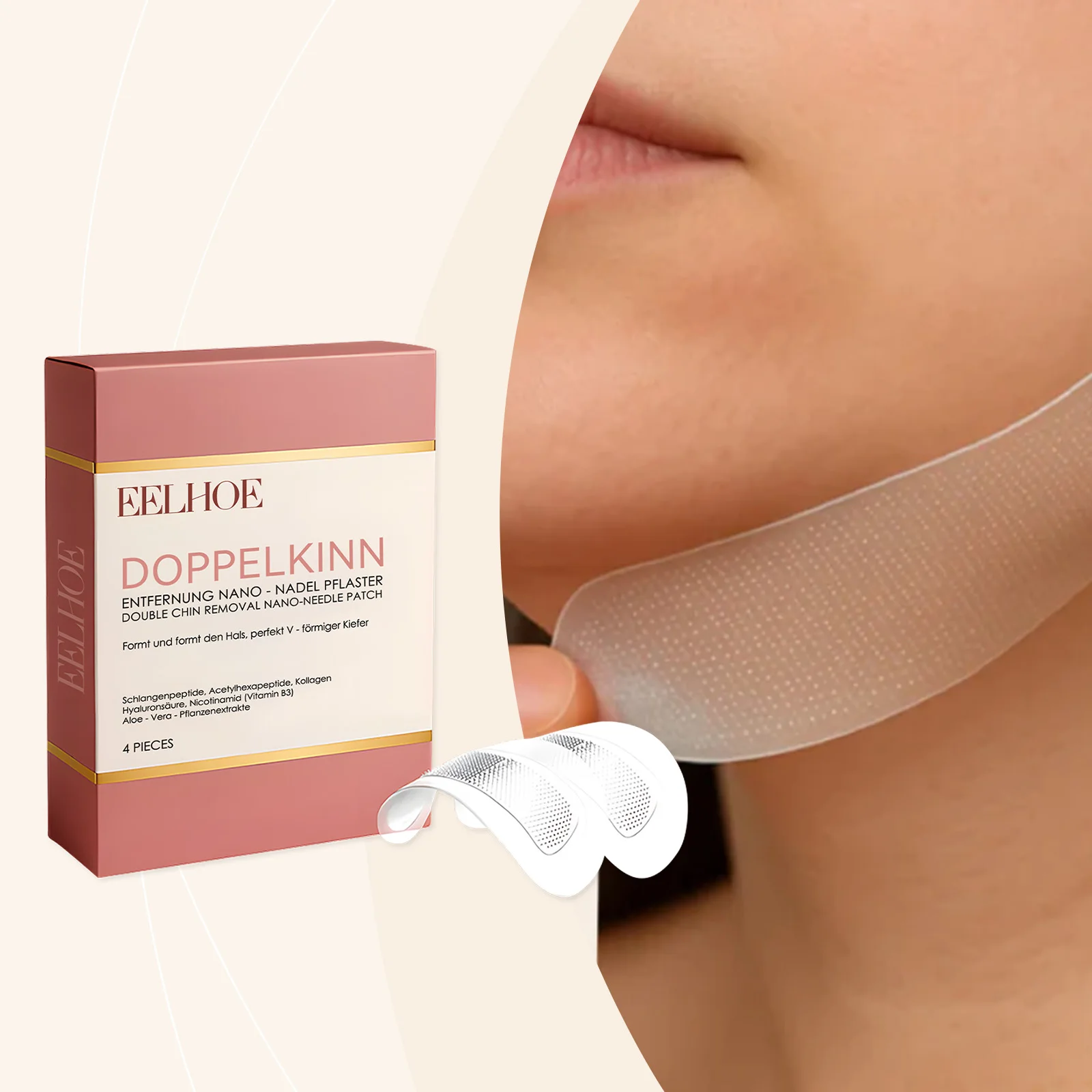 Chin & Neck Lifting Care Patch - Gentle on Skin, Aids Texture & Contour, Supports Daily Care & Double Chin Tightening
Chin & Neck Lifting Care Patch - Gentle on Skin, Aids Texture & Contour, Supports Daily Care & Double Chin Tightening