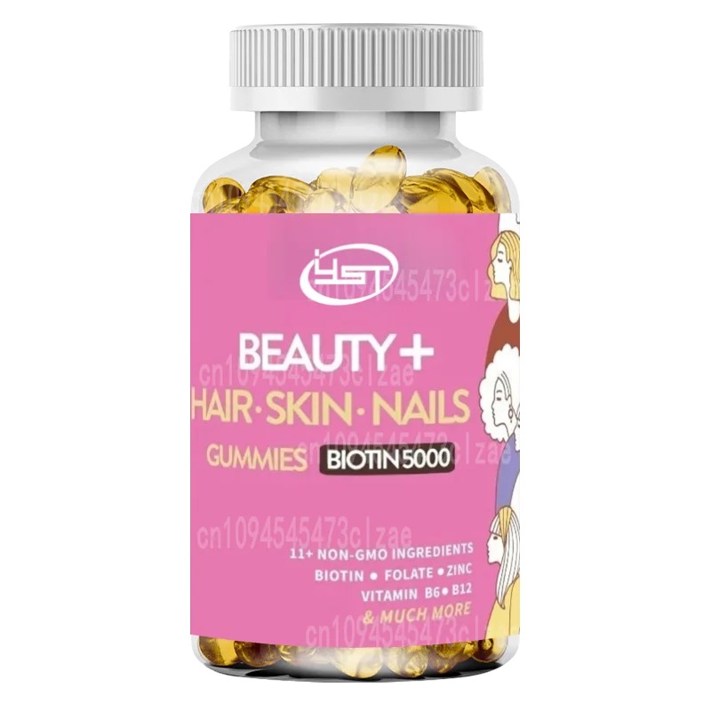 Hair, Nail, and Skin Vitamin Supplements Soft Candy with Biotin 5000 Microgram Folic Acid Vitamin B Complex
Hair, Nail, and Skin Vitamin Supplements Soft Candy with Biotin 5000 Microgram Folic Acid Vitamin B Complex