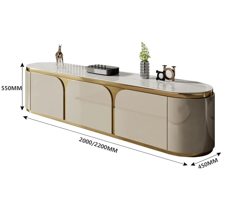 Modern minimalist living room coffee table combination rock slab baking paint
Modern minimalist living room coffee table combination rock slab baking paint