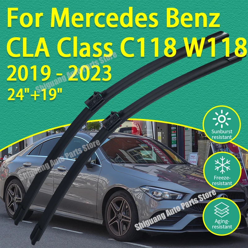 Передние дворники с силиконовым покрытием для Mercedes Benz CLA Class C118 W118 2019-2023 24 "+ 19" автомобильные щетки стеклоочистителя лобового стекла
Передние дворники с силиконовым покрытием для Mercedes Benz CLA Class C118 W118 2019-2023 24 "+ 19" автомобильные щетки стеклоочистителя лобового стекла