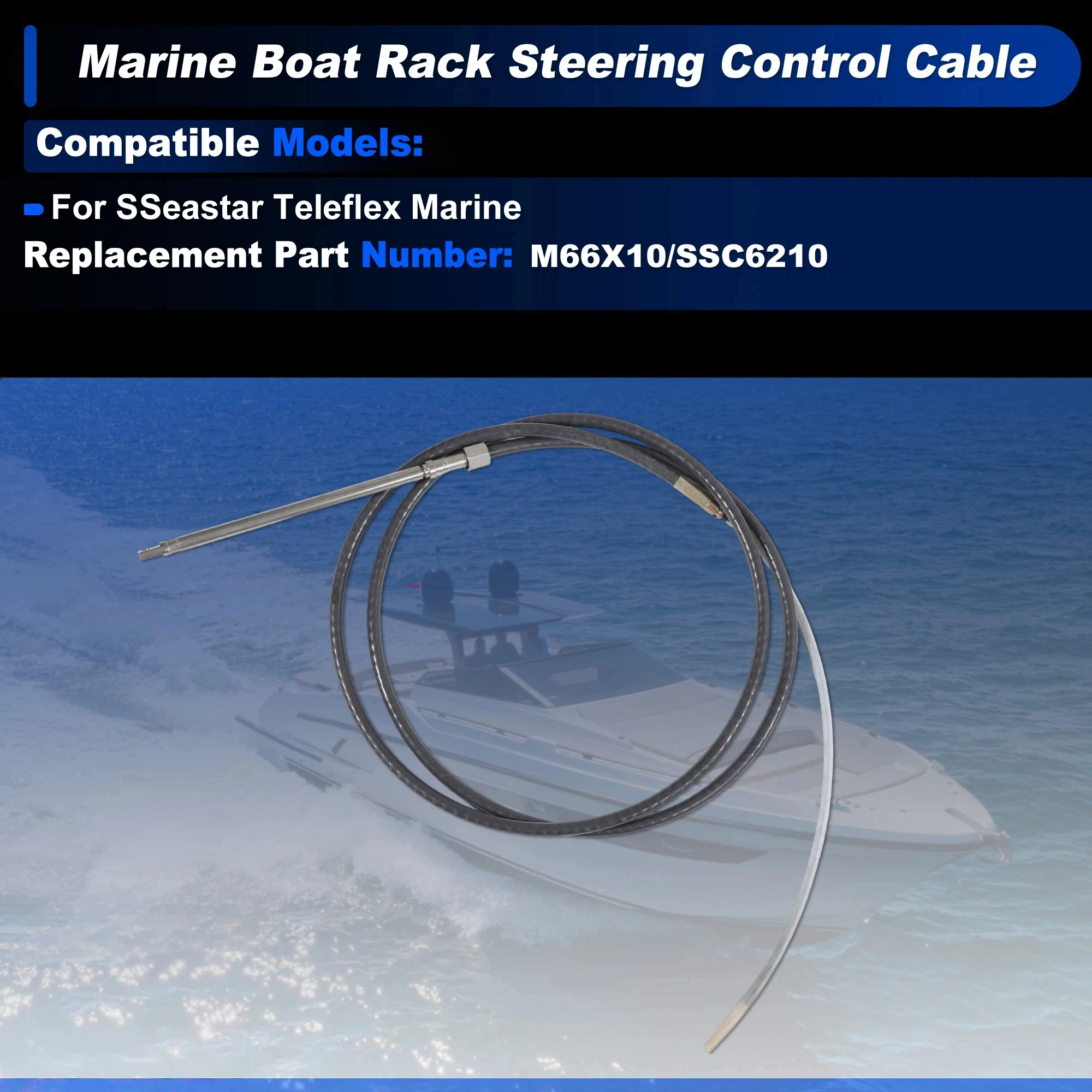 Motoforti 10 12 14 15 16 17 18 ft M66X10 Marine Boat Rack Steering Control Cable Black 1 Pcs
Motoforti 10 12 14 15 16 17 18 ft M66X10 Marine Boat Rack Steering Control Cable Black 1 Pcs