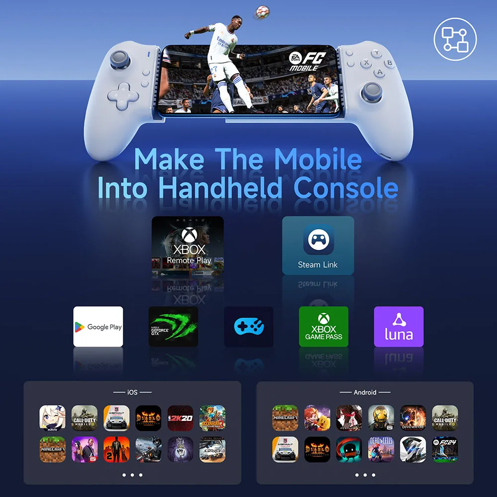 EasySMX M15 Mobile Game Controller for Android Phone,Hall Mechanical Gamepad with Type C for iPhone Cloud Gaming Xbox Game Pass
EasySMX M15 Mobile Game Controller for Android Phone,Hall Mechanical Gamepad with Type C for iPhone Cloud Gaming Xbox Game Pass