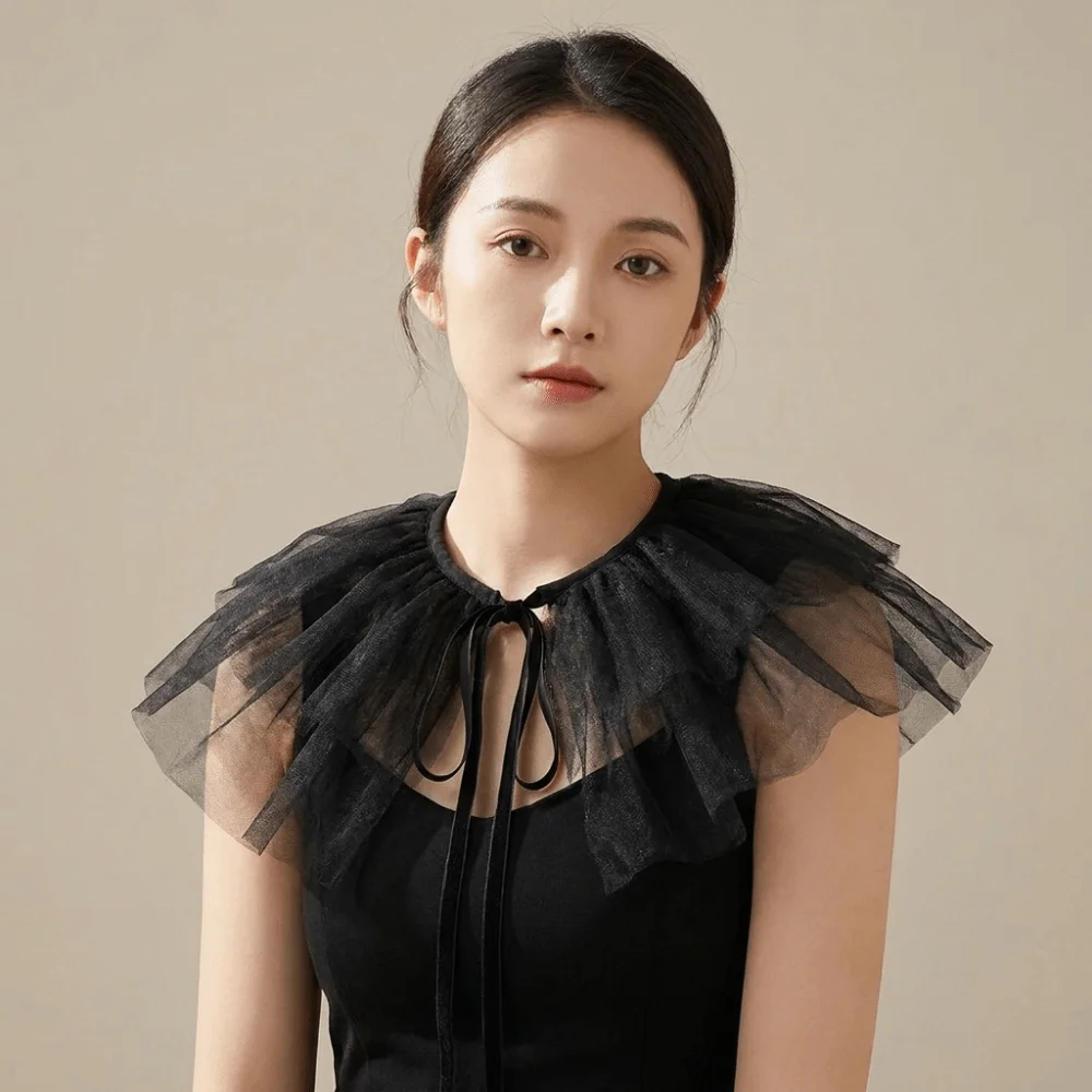 Solid Color Neck Ruffled Collar Detachable Victorian Costume Renaissance False Collar Mesh French Court Style Retro Ruff Collar
Solid Color Neck Ruffled Collar Detachable Victorian Costume Renaissance False Collar Mesh French Court Style Retro Ruff Collar