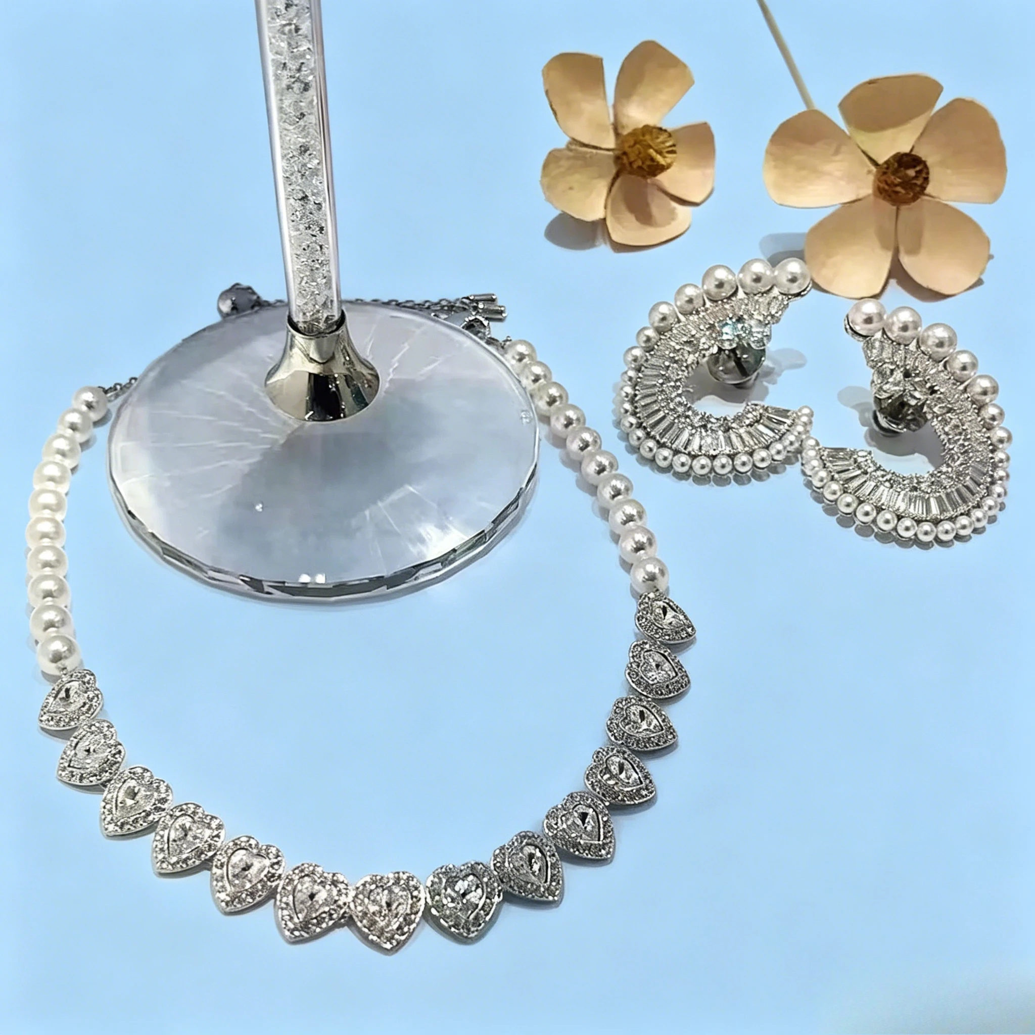 Original Princess Sparkling Crystal Wedding High-end Jewelry Set Charming Women's Heart-shaped Necklace Earrings Bracelet Ring
Original Princess Sparkling Crystal Wedding High-end Jewelry Set Charming Women's Heart-shaped Necklace Earrings Bracelet Ring