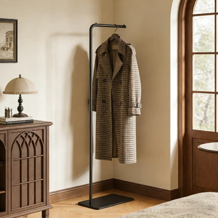 Metal Coat Rack with Storage Shelf Sturdy Freestanding Clothes Hanger for Entryway and Office Use
Metal Coat Rack with Storage Shelf Sturdy Freestanding Clothes Hanger for Entryway and Office Use