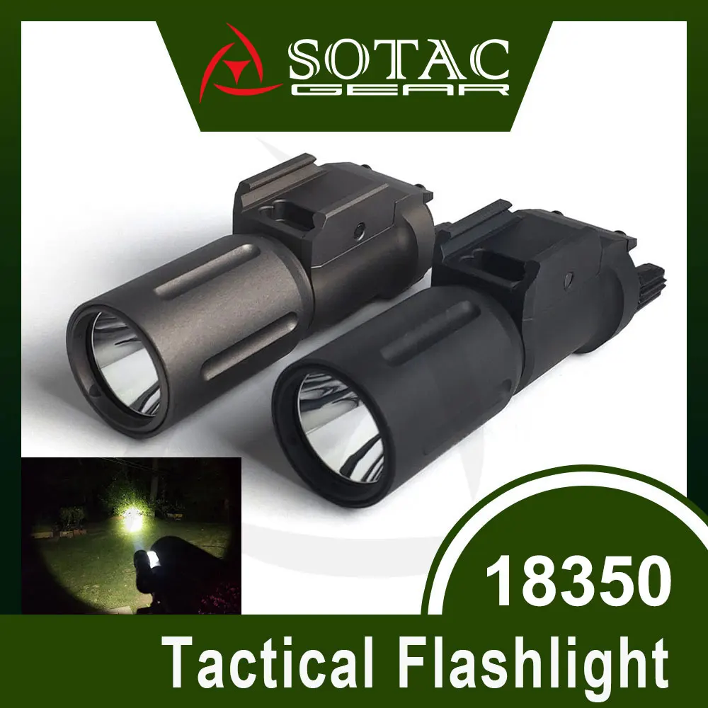 SOTAC Tactical PL18350 Weaponlight Hunting Outdoor Flashlight For 20mm rail
SOTAC Tactical PL18350 Weaponlight Hunting Outdoor Flashlight For 20mm rail