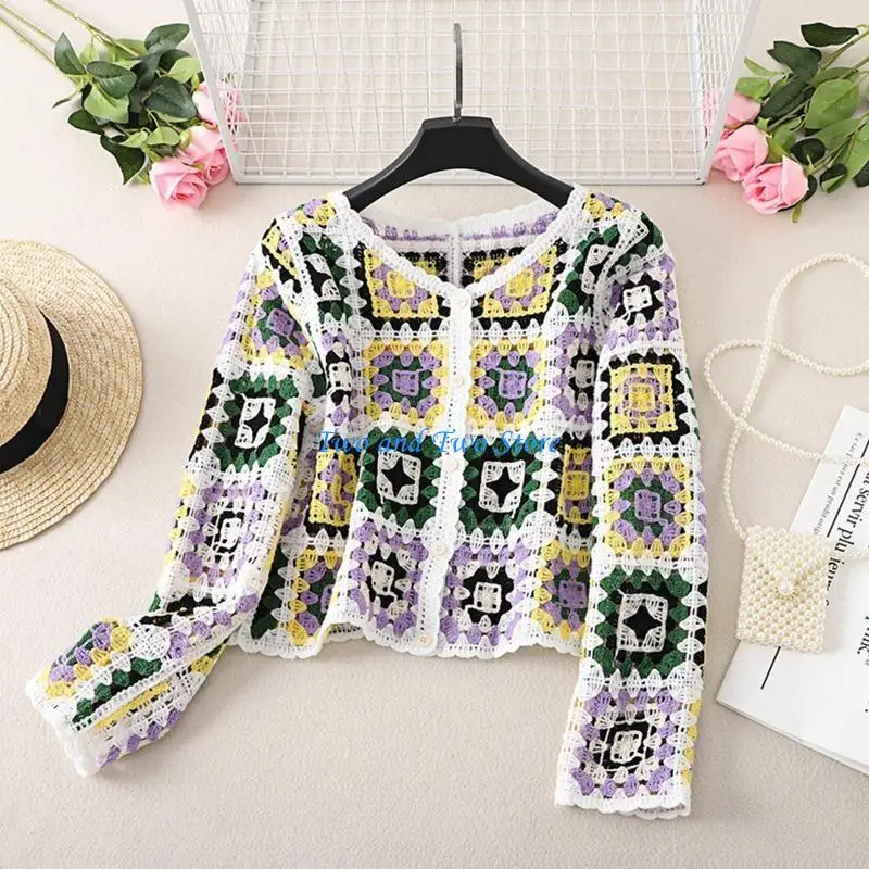 HX6F Women Long Sleeve Cardigan Hollow Crochet Knit Geometric Button Sweater for Jack
HX6F Women Long Sleeve Cardigan Hollow Crochet Knit Geometric Button Sweater for Jack