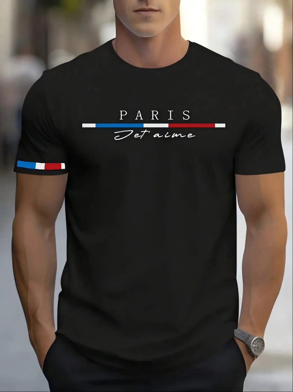 Summer Men's T-shirt Top Casual Fashion Loose Fit Oversized T-shirt 3D PARI Letter Pattern Printed Round Neck Short Sleeve Tops
Summer Men's T-shirt Top Casual Fashion Loose Fit Oversized T-shirt 3D PARI Letter Pattern Printed Round Neck Short Sleeve Tops