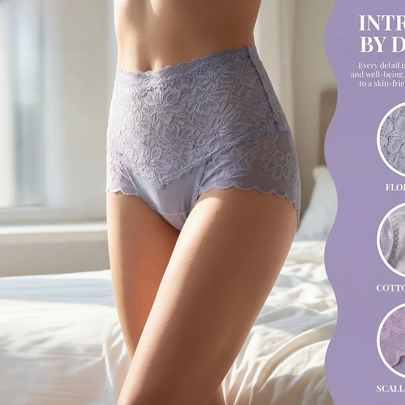 High Waist Lace Briefs Women's Summer Lightweight Breathable Cotton Gusset Large Size Panties High Quality FX&Mongyi
High Waist Lace Briefs Women's Summer Lightweight Breathable Cotton Gusset Large Size Panties High Quality FX&Mongyi