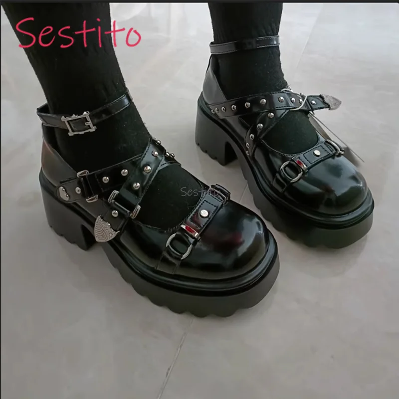 Mary Jane Leather Shoes Women's New Niche Fashion Versatile Round Toe Thick Sole Height Increasing Buckle Strap Single Shoe
Mary Jane Leather Shoes Women's New Niche Fashion Versatile Round Toe Thick Sole Height Increasing Buckle Strap Single Shoe
