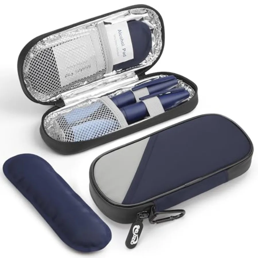 Insulin Travel Case Diabetic with 2 Reusable Ice Packs for Insulin Pen and Other Diabetic Supplies, Insulin Cooler Travel Case
Insulin Travel Case Diabetic with 2 Reusable Ice Packs for Insulin Pen and Other Diabetic Supplies, Insulin Cooler Travel Case