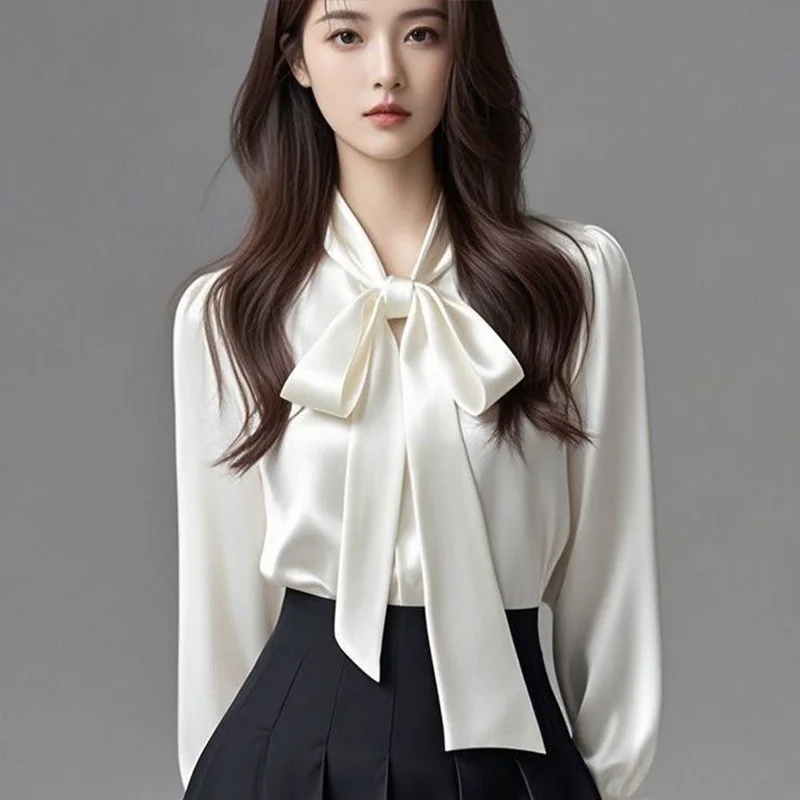 Office Lady Spring Loose Casual Lace Up Solid Shirt Women Thin Comfortable Sunscreen Long Sleeve Tops
Office Lady Spring Loose Casual Lace Up Solid Shirt Women Thin Comfortable Sunscreen Long Sleeve Tops