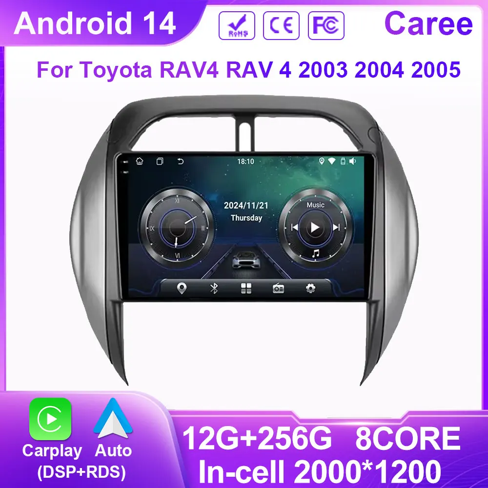 Android Auto For Toyota RAV4 RAV 4 2003 2004 2005 Car Radio Multimedia Video Player Stereo Navigation GPS 5G WIFI BT No 2din DVD
Android Auto For Toyota RAV4 RAV 4 2003 2004 2005 Car Radio Multimedia Video Player Stereo Navigation GPS 5G WIFI BT No 2din DVD