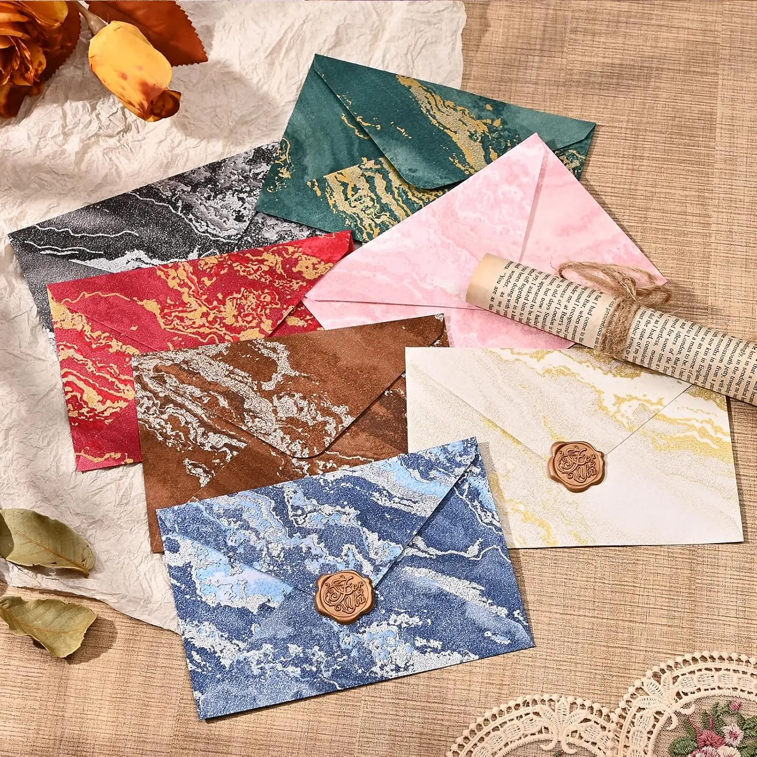 30PCS Vintage Gold Foil Embossed Envelopes Letter Paper Set Western Chinese Style for Wedding Birthday Love Letter Invitation
30PCS Vintage Gold Foil Embossed Envelopes Letter Paper Set Western Chinese Style for Wedding Birthday Love Letter Invitation