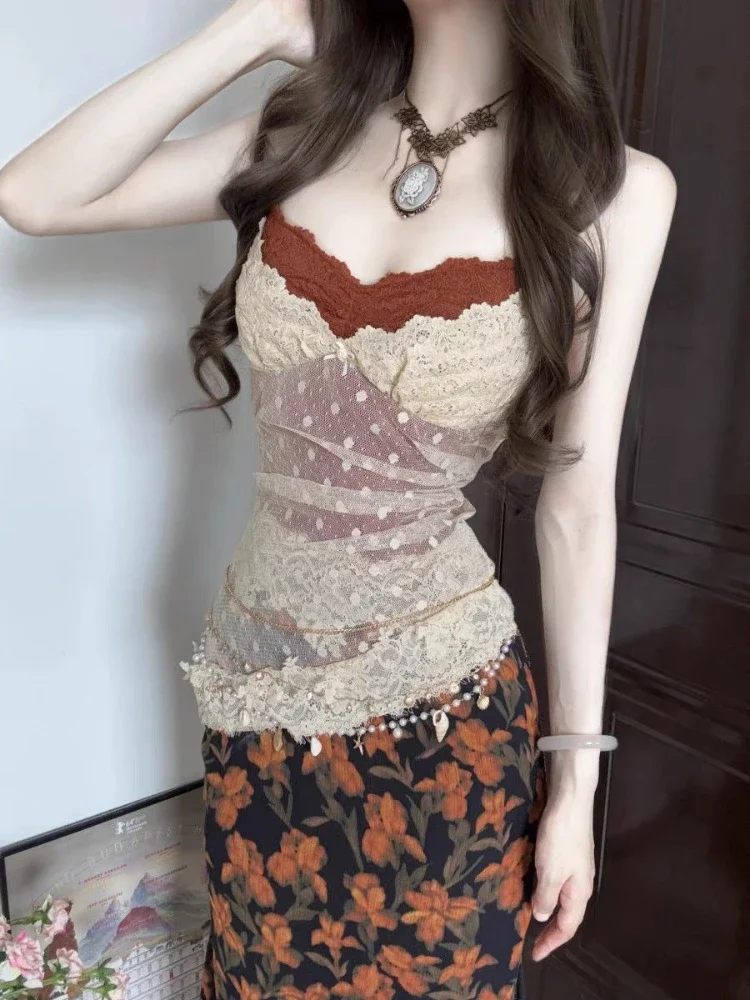 Эстетический комплект из двух предметов, женский комплект из двух предметов, кружевной сексуальный топ на бретелях + юбки с высокой талией и винтажным принтом, костюм феи
Эстетический комплект из двух предметов, женский комплект из двух предметов, кружевной сексуальный топ на бретелях + юбки с высокой талией и винтажным принтом, костюм феи