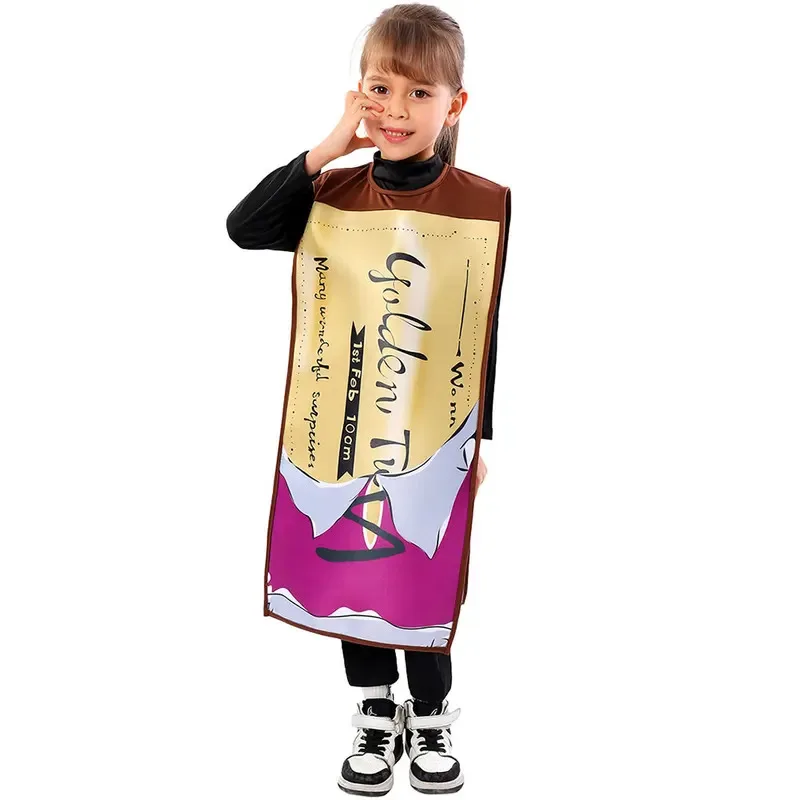 Umorden Unisex Boys Girls Chocolate Bar Winner Golden Ticket Costume for Child Kids One Tunic
Umorden Unisex Boys Girls Chocolate Bar Winner Golden Ticket Costume for Child Kids One Tunic