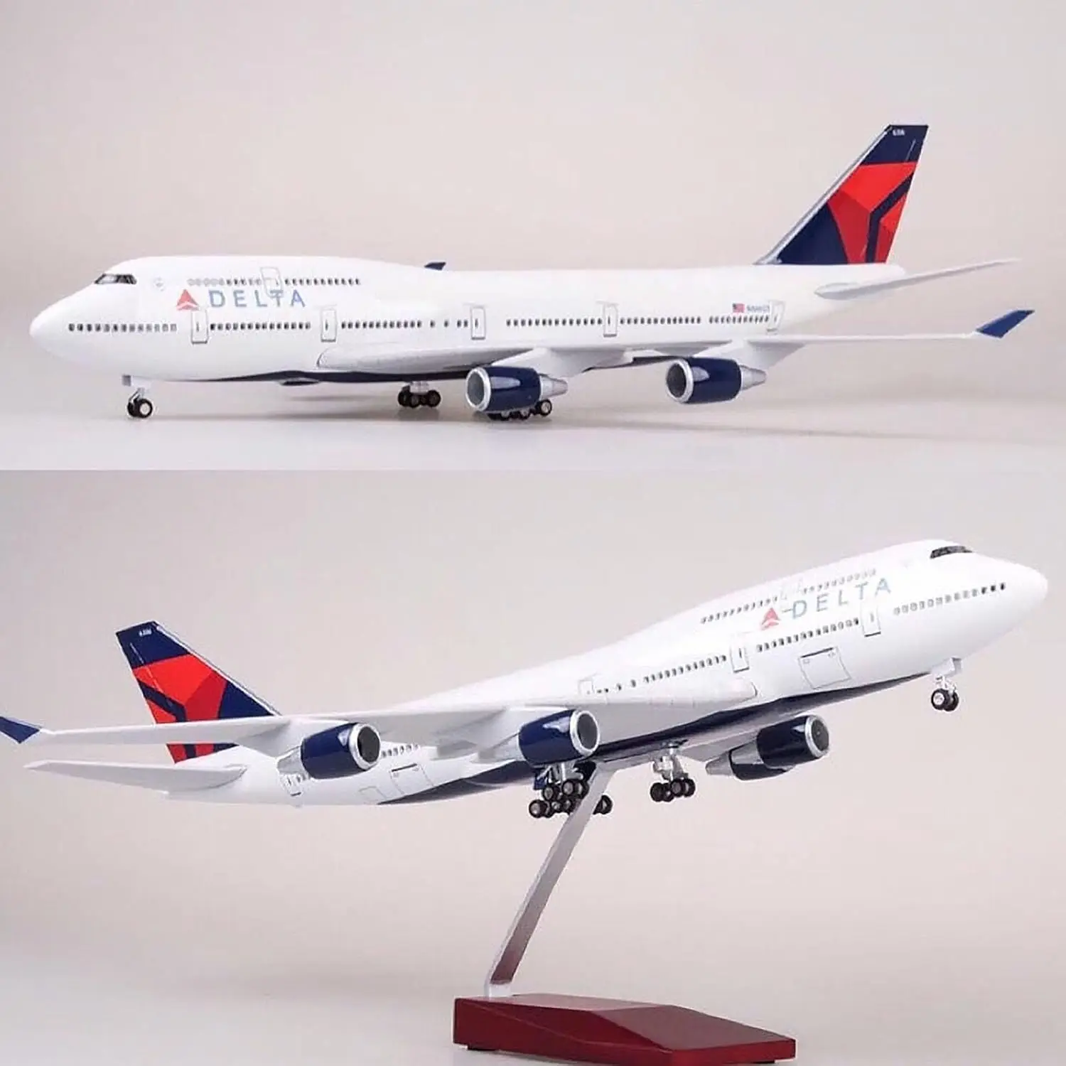 47CM delta airlines 1:150 Scale Aircraft Resin Diecast Airplanes with Landing Gear Wheels Light(Touch or Sound Control)
47CM delta airlines 1:150 Scale Aircraft Resin Diecast Airplanes with Landing Gear Wheels Light(Touch or Sound Control)