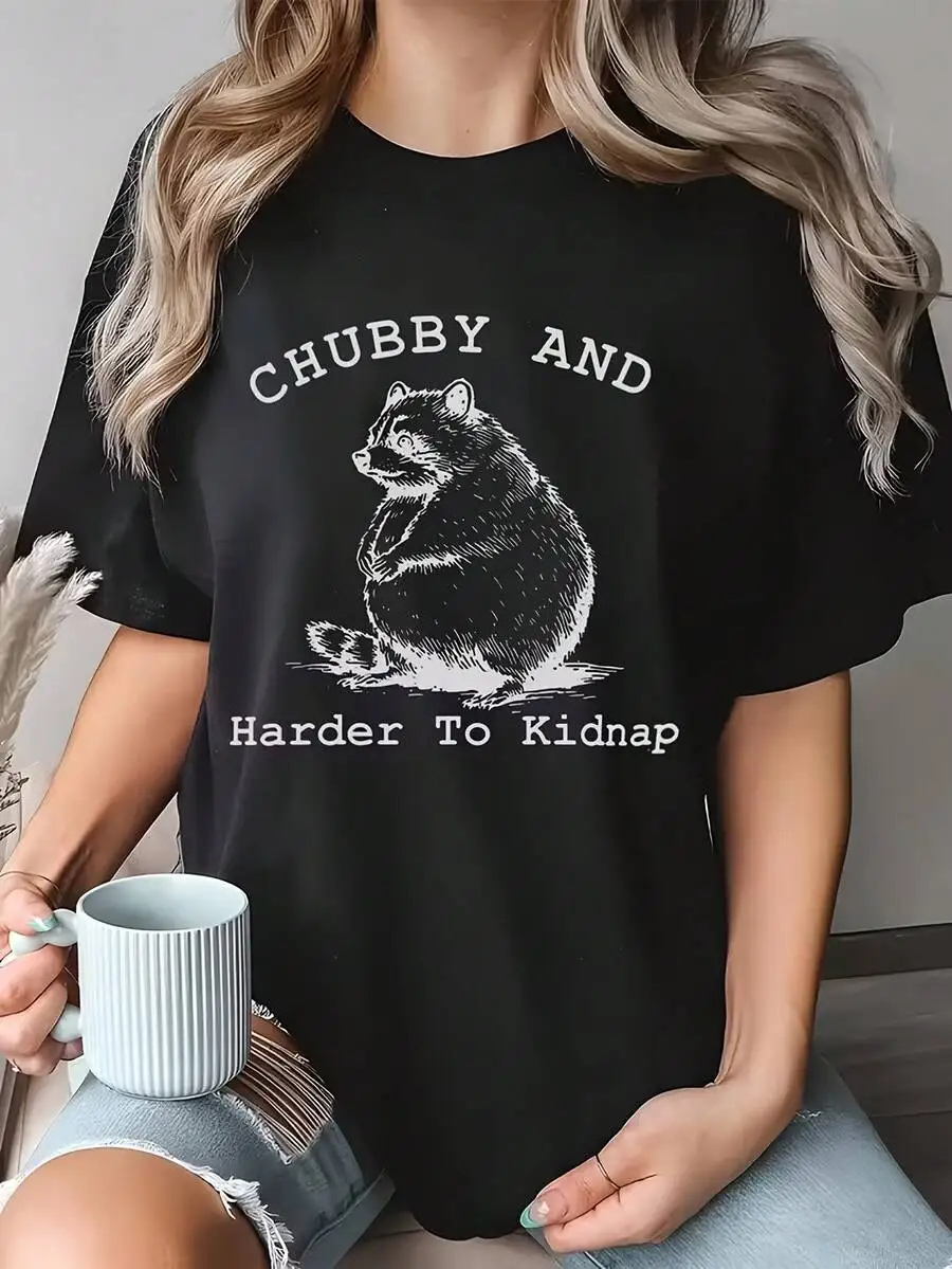 Plus Size Womens Raccoon Graphic Tee, Loose Fit Crew Neck Casual Top For Spring Summer
Plus Size Womens Raccoon Graphic Tee, Loose Fit Crew Neck Casual Top For Spring Summer